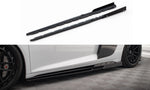 Maxton Parts - Seitenschweller Ansatz (Paar) V.2 + Flaps passend für Audi R8 Mk2 FL