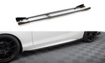 Maxton Parts - Seitenschweller Ansatz (Paar) V.2 + Flaps passend für BMW 1er F20 M135i / M140i / M-Paket schwarz Hochglanz