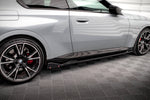 Maxton Parts - Seitenschweller Ansatz (Paar) V.2 + Flaps passend für BMW 2 Coupe M-Paket / M240i G42