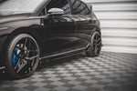 Maxton Parts - Seitenschweller Ansatz (Paar) V.2 + Flaps passend für VW Golf R Hatchback Mk8 FL