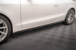 Maxton Parts - Seitenschweller Ansatz (Paar) V.2 passend für Audi A5 / A5 S-Line / S5 Coupe 8T schwarz Hochglanz