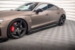 Maxton Parts - Seitenschweller Ansatz (Paar) V.2 passend für Audi e-Tron GT / RS GT Mk1 schwarz Hochglanz