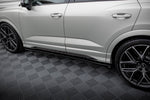 Maxton Parts - Seitenschweller Ansatz (Paar) V.2 passend für Audi Q3 S-Line / RSQ3 Sportback / SUV F3 schwarz Hochglanz