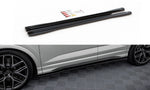 Maxton Parts - Seitenschweller Ansatz (Paar) V.2 passend für Audi Q3 S-Line / RSQ3 Sportback / SUV F3 schwarz Hochglanz