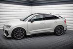 Maxton Parts - Seitenschweller Ansatz (Paar) V.2 passend für Audi Q3 S-Line / RSQ3 Sportback / SUV F3 schwarz Hochglanz