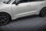 Maxton Parts - Seitenschweller Ansatz (Paar) V.2 passend für Audi Q3 S-Line / RSQ3 Sportback / SUV F3 schwarz Hochglanz