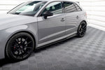 Maxton Parts - Seitenschweller Ansatz (Paar) V.2 passend für Audi RS3 8V Sportback FL schwarz Hochglanz