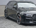 Maxton Parts - Seitenschweller Ansatz (Paar) V.2 passend für Audi RS3 Sportback 8V FL schwarz matt