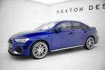Maxton Parts - Seitenschweller Ansatz (Paar) V.2 passend für Audi S3 / A3 S-Line Sportback / Limo 8Y / 8Y FL schwarz matt