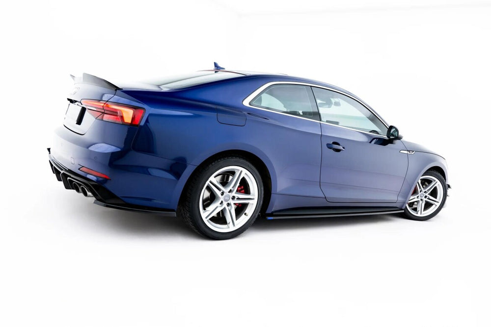 Maxton Parts - Seitenschweller Ansatz (Paar) V.2 passend für Audi S5 / A5 S-Line Coupe F5 schwarz Hochglanz
