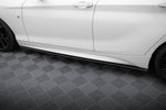 Maxton Parts - Seitenschweller Ansatz (Paar) V.2 passend für BMW 1er F20 M135i / M140i / M-Paket schwarz matt