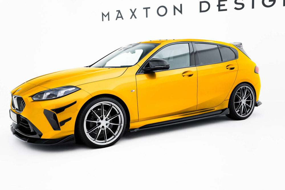 Maxton Parts - Seitenschweller Ansatz (Paar) V.2 passend für BMW 1er M-Paket F70 schwarz Hochglanz