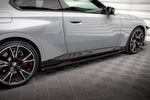 Maxton Parts - Seitenschweller Ansatz (Paar) V.2 passend für BMW 2 Coupe M-Paket / M240i G42 schwarz Hochglanz