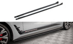 Maxton Parts - Seitenschweller Ansatz (Paar) V.2 passend für BMW 4er Gran Coupe M-Paket / M440i G26 schwarz Hochglanz
