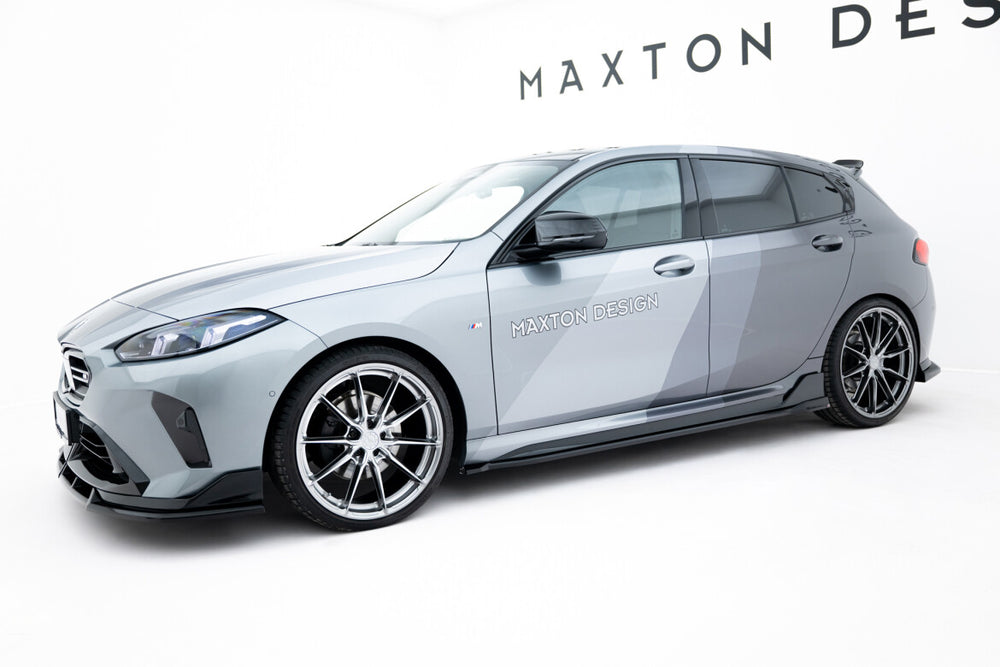 Maxton Parts - Seitenschweller Ansatz (Paar) V.2 passend für BMW M135i M Performance F70 schwarz Hochglanz