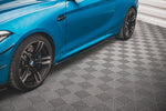 Maxton Parts - Seitenschweller Ansatz (Paar) V.2 passend für BMW M2 F87 Carbon Look