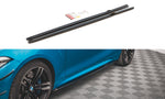 Maxton Parts - Seitenschweller Ansatz (Paar) V.2 passend für BMW M2 F87 schwarz Hochglanz