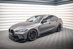 Maxton Parts - Seitenschweller Ansatz (Paar) V.2 passend für BMW M3 Limousine / Touring G80 / G81 schwarz Hochglanz