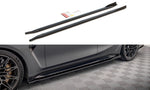 Maxton Parts - Seitenschweller Ansatz (Paar) V.2 passend für BMW M3 Limousine / Touring G80 / G81 schwarz Hochglanz