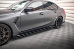 Maxton Parts - Seitenschweller Ansatz (Paar) V.2 passend für BMW M3 Limousine / Touring G80 / G81 schwarz Hochglanz