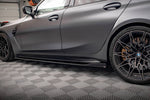 Maxton Parts - Seitenschweller Ansatz (Paar) V.2 passend für BMW M3 Limousine / Touring G80 / G81 schwarz Hochglanz