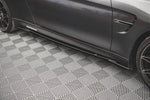 Maxton Parts - Seitenschweller Ansatz (Paar) V.2 passend für BMW M4 F82 schwarz Hochglanz