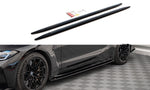 Maxton Parts - Seitenschweller Ansatz (Paar) V.2 passend für BMW M4 G82 / G82 FL schwarz Hochglanz