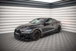 Maxton Parts - Seitenschweller Ansatz (Paar) V.2 passend für BMW M4 G82 / G82 FL schwarz Hochglanz