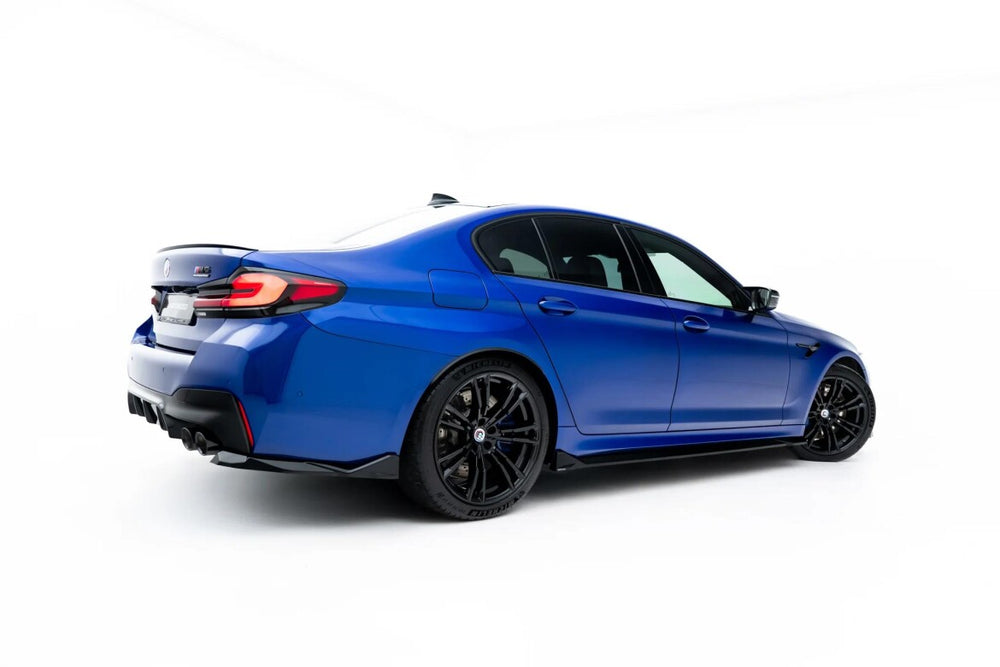 Maxton Parts - Seitenschweller Ansatz (Paar) V.2 passend für BMW M5 F90 / F90 Facelift schwarz Hochglanz