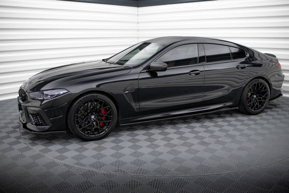 Maxton Parts - Seitenschweller Ansatz (Paar) V.2 passend für BMW M8 Gran Coupe F93 / 8 Gran Coupe M-Paket G16 schwarz Hochglanz