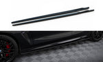 Maxton Parts - Seitenschweller Ansatz (Paar) V.2 passend für BMW M8 Gran Coupe F93 / 8 Gran Coupe M-Paket G16 schwarz Hochglanz