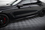 Maxton Parts - Seitenschweller Ansatz (Paar) V.2 passend für BMW M8 Gran Coupe F93 / 8 Gran Coupe M-Paket G16 schwarz Hochglanz