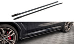 Maxton Parts - Seitenschweller Ansatz (Paar) V.2 passend für BMW X3 M40d / M40i / M-Paket G01 schwarz Hochglanz