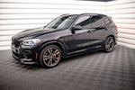 Maxton Parts - Seitenschweller Ansatz (Paar) V.2 passend für BMW X3 M40d / M40i / M-Paket G01 schwarz Hochglanz
