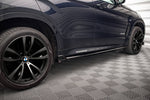 Maxton Parts - Seitenschweller Ansatz (Paar) V.2 passend für BMW X6 M-Paket F16 schwarz Hochglanz
