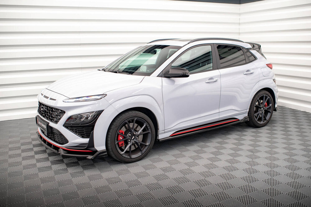Maxton Parts - Seitenschweller Ansatz (Paar) V.2 passend für Hyundai Kona N Mk1 schwarz Hochglanz