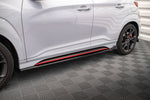 Maxton Parts - Seitenschweller Ansatz (Paar) V.2 passend für Hyundai Kona N Mk1 schwarz Hochglanz