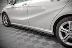 Maxton Parts - Seitenschweller Ansatz (Paar) V.2 passend für Mercedes A W176 schwarz Hochglanz