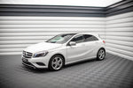 Maxton Parts - Seitenschweller Ansatz (Paar) V.2 passend für Mercedes A W176 schwarz Hochglanz