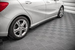Maxton Parts - Seitenschweller Ansatz (Paar) V.2 passend für Mercedes A W176 schwarz Hochglanz