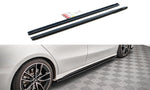 Maxton Parts - Seitenschweller Ansatz (Paar) V.2 passend für Mercedes A35 AMG / AMG-Line W177 schwarz Hochglanz