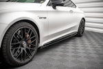 Maxton Parts - Seitenschweller Ansatz (Paar) V.2 passend für Mercedes-AMG C 63 AMG Coupe C205 FL schwarz Hochglanz