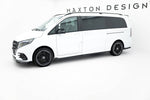 Maxton Parts - Seitenschweller Ansatz (Paar) V.2 passend für Mercedes V-Klasse Extra Long AMG-Line W447 schwarz Hochglanz