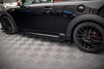 Maxton Parts - Seitenschweller Ansatz (Paar) V.2 passend für Mini Cooper John Cooper Works R56 schwarz Hochglanz