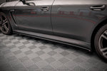 Maxton Parts - Seitenschweller Ansatz (Paar) V.2 passend für Porsche Panamera / Panamera Diesel / Panamera Turbo 970 schwarz Hochglanz