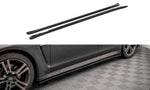 Maxton Parts - Seitenschweller Ansatz (Paar) V.2 passend für Porsche Panamera / Panamera Diesel / Panamera Turbo 970 schwarz Hochglanz