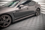 Maxton Parts - Seitenschweller Ansatz (Paar) V.2 passend für Porsche Panamera / Panamera Diesel / Panamera Turbo 970 schwarz Hochglanz