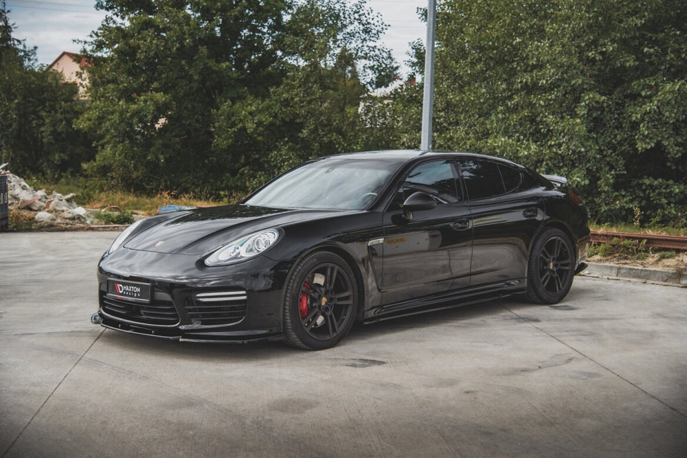 Maxton Parts - Seitenschweller Ansatz (Paar) V.2 passend für Porsche Panamera Turbo 970 FL schwarz Hochglanz