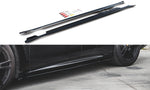 Maxton Parts - Seitenschweller Ansatz (Paar) V.2 passend für Porsche Panamera Turbo 970 FL schwarz Hochglanz