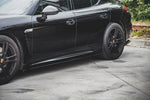 Maxton Parts - Seitenschweller Ansatz (Paar) V.2 passend für Porsche Panamera Turbo 970 FL schwarz Hochglanz